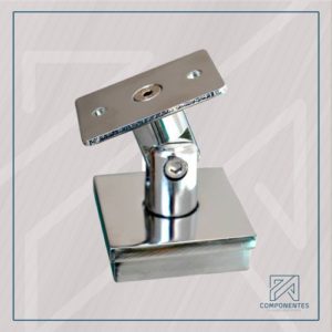 Articulador Quadrado para Tubo Quadrado Branco